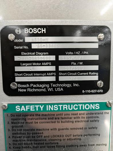 Used Bosch Doboy 550-M medical grade bag sealer