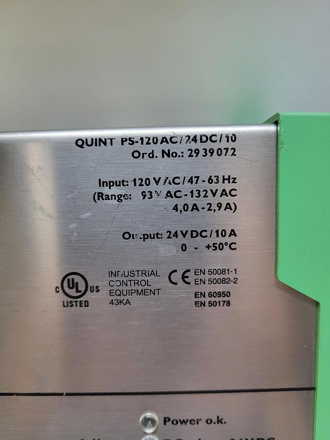 Used Phoenix Contact Quint PS-120 AC/24DC/10 29 39 072