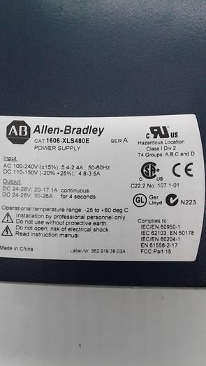 Used Allen-Bradley Power Supply 1606-XLS480E