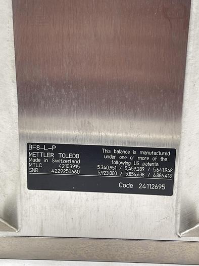 Used Metlar Toledo BF8-L-P