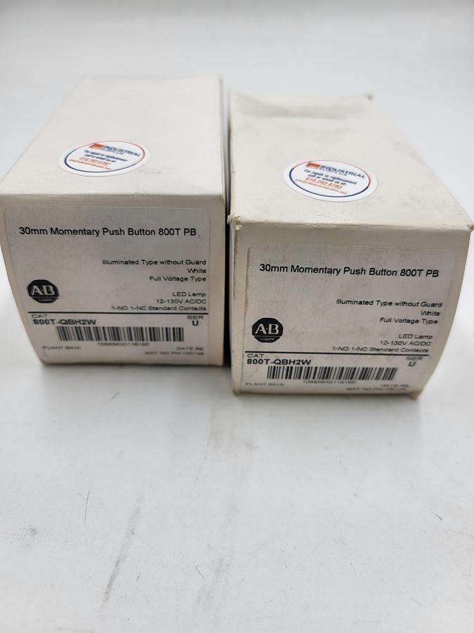 ALLEN BRADLEY 800T-QBH2W SER: U / 30mm momentary push button
