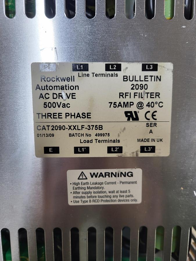 Used Rockwell Automation AC Drive 2090-XXLF-375B
