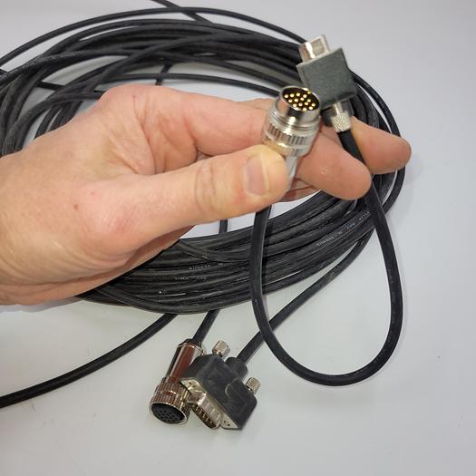 Used AWM 50' long STYLE 2919 E301195 30V VW-1 female end / male end both 15 prong AND patch cord convert female to male 15 prong