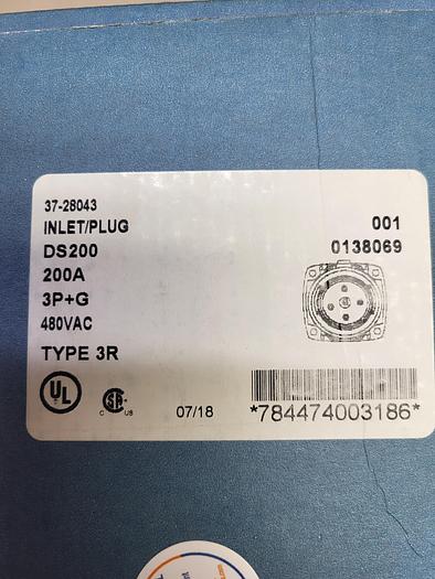 Meltric Corporation Inlet/Plug DS200 37-28043