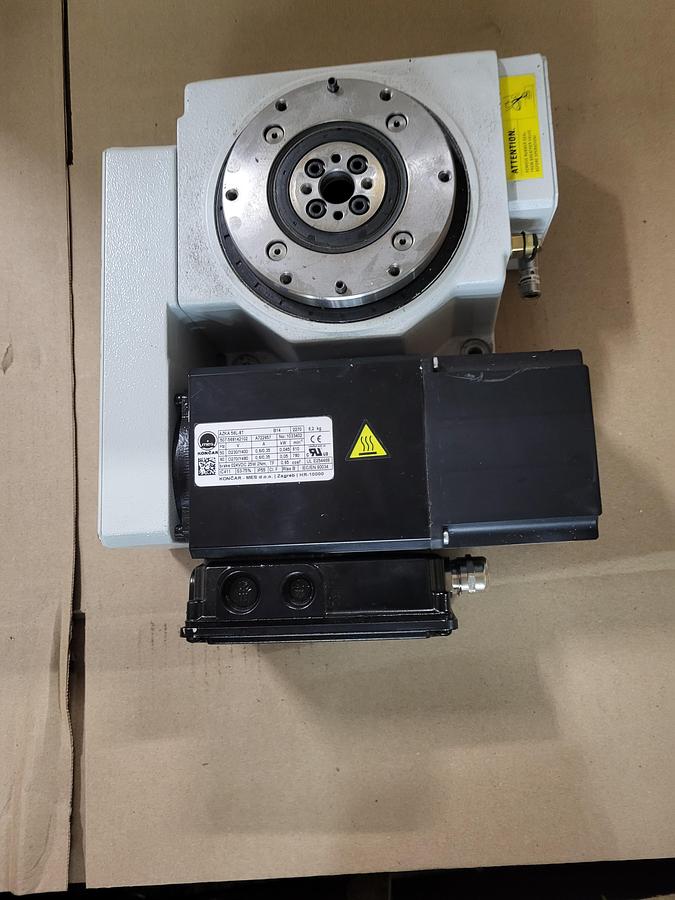Used Weiss TC0120G Rotary Indexing Table 0.14KW 1685RPM D270/480V & Allen Bradley AZKA 56L-8T / 507-568142102 Servo Motor