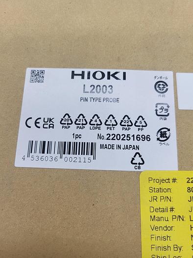 Hioki L2003 Pin Type Probe