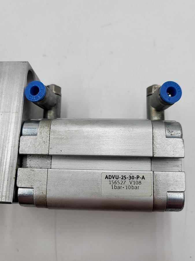 Used Festo cylinder push ADVU-25-30-P-A & specialty mounting plate