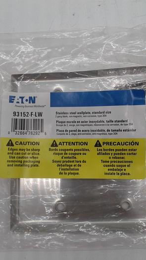 Eaton Stainless Steel Wall Plate 93152-F-LW