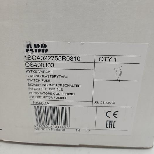 ABB 1SCA022755R0810 Switch Fuse OS400J03