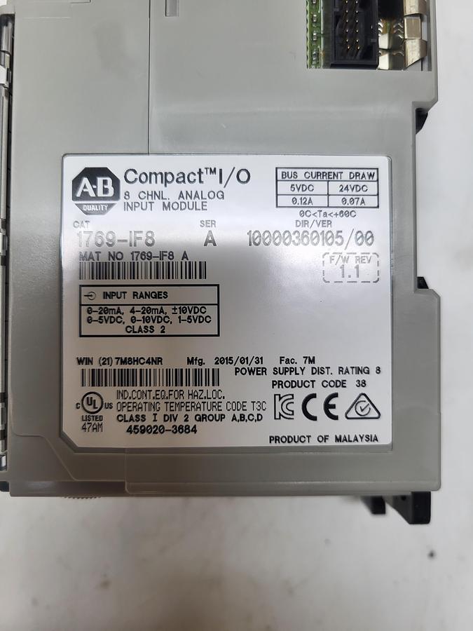 Used Allen-Bradley 1769-IF8 Ser.A