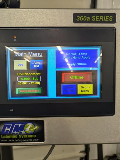 Used CTM 360a labeler