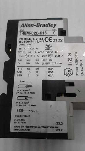 Used Allen-Bradley 140M-C2E-C16