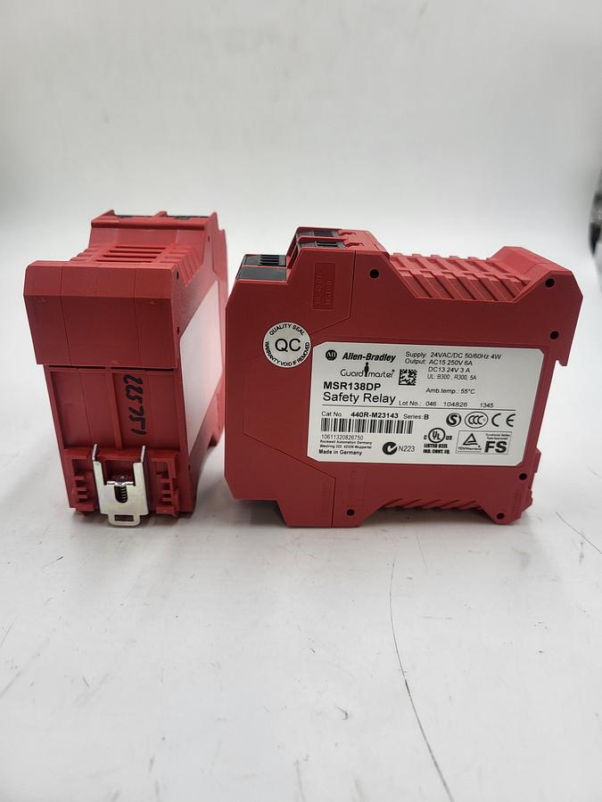 Used Allen Bradley MSR138DP Safety Relay 440R-M23143 SER B
