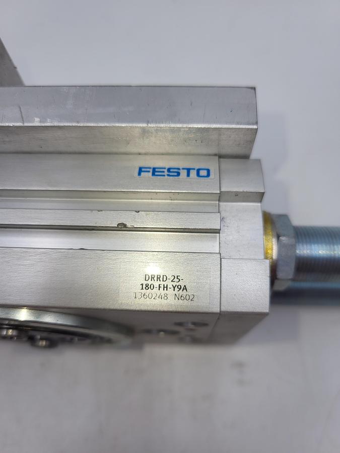 Used FESTO DRRD-25-180-FH-Y9A Semi-Rotary Drive & Mounting plate