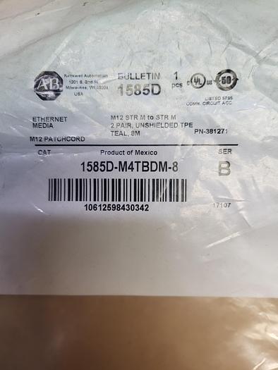 Allen-Bradley Ethernet Media M12 Patch cord 1585D-M4TBDM-8 Ser.B