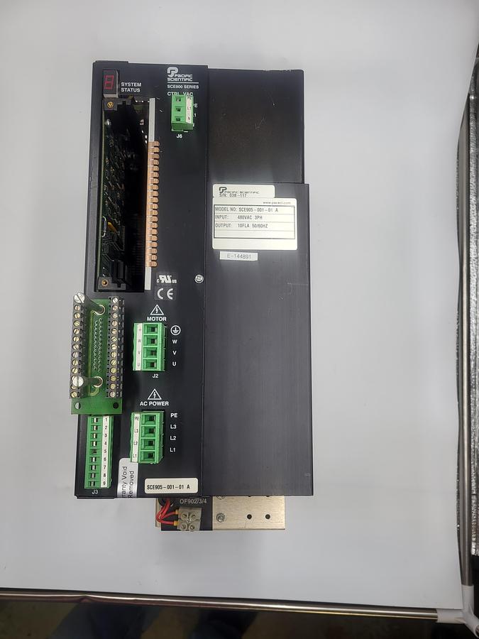 Used Pacific Scientific SCE905-001-01A (or SCE905-001-01 A) digital brushless servo drive e-144891