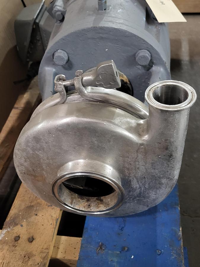 Used Reliable Electric 7.5 HP motor 230/460 v TEFC 215TC frame Model P21G1103H TRI-FLO stainless Pump C216MB21T-S