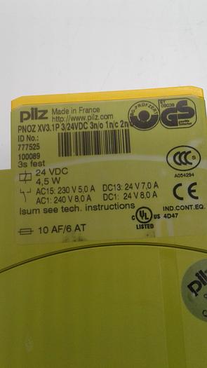 Used Pilz PNOZ XV3.IP 777525 100089 3s Fest