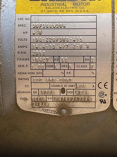 Used Gast R6350A-2 Baldor 36F360W384