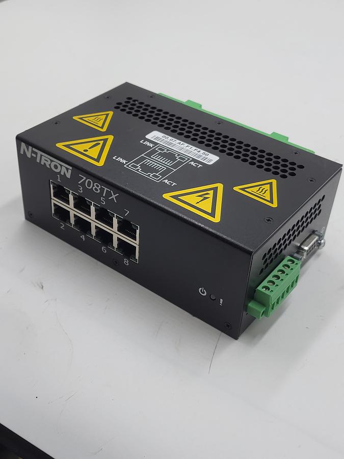 Used N-Tron 708TX Managed Industrial Ethernet Switch, 8-Port, 10-30VDC 0.25A