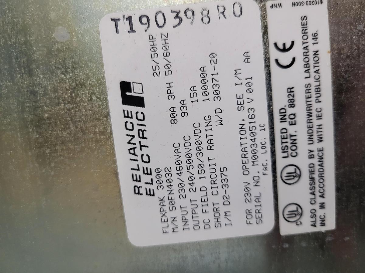 Used Reliance Electric Flexpak 3000 50FN4032