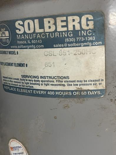 Used Allstar RB6-305-3,Solberg CSL-851-250HC.