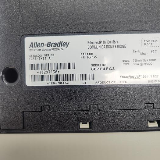 Used Allen-Bradley 1756-ENBT Ser.A