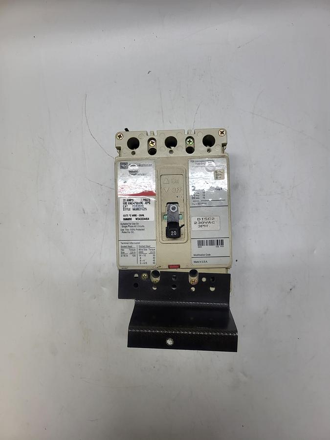 Used Cutler Hammer Westinghouse Series C Circuit Breaker FD83060L