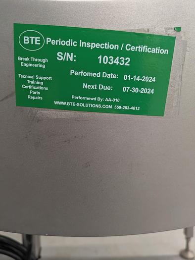 Used Safeline Power Phase Pro, stainless frame, 110v, variable speed drive