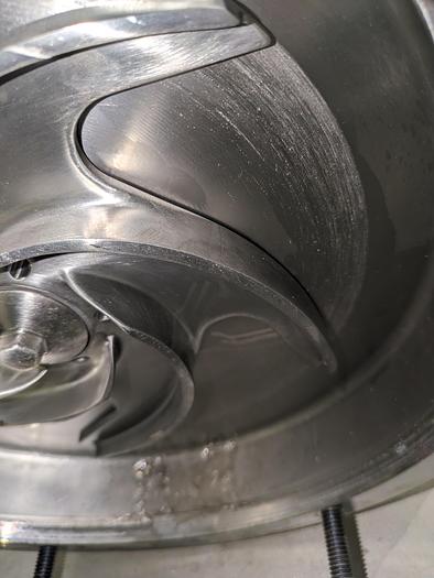 Used tri-clover pump model CL2284MDG mobile on wheels 20 hp motor