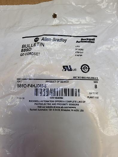 Allen-Bradley QD Cordset 889D-F4HJDM-6 Ser.B
