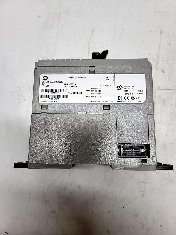 Allen-Bradley 1768-L43 nameplate