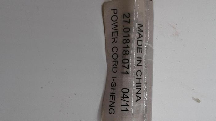 Used Power Cord I-SHENG 27.01818.071