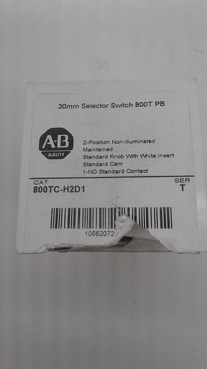 Used Allen-Bradley 30mm Selector Switch 800T PB 2-Position Non-illuminated 800TC-H2D1