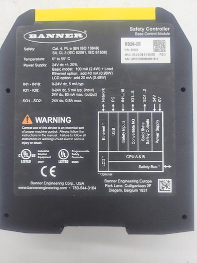 Used Banner Safety Controller XS26-2e