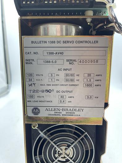 Used Allen Bradley 1388-AV40 For Parts 