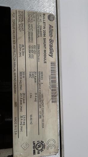 Used Allen-Bradley Bulletin 2094 Shunt Module 2094-BSP2
