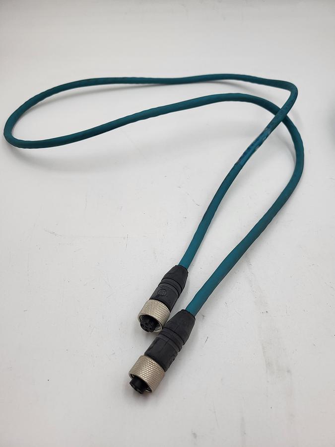 Used 3' humberg automation 900004100 4 pin cable twist lock ends straight PATCH CORD