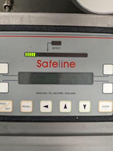 Used Safeline Metal detector 7" gravity feed