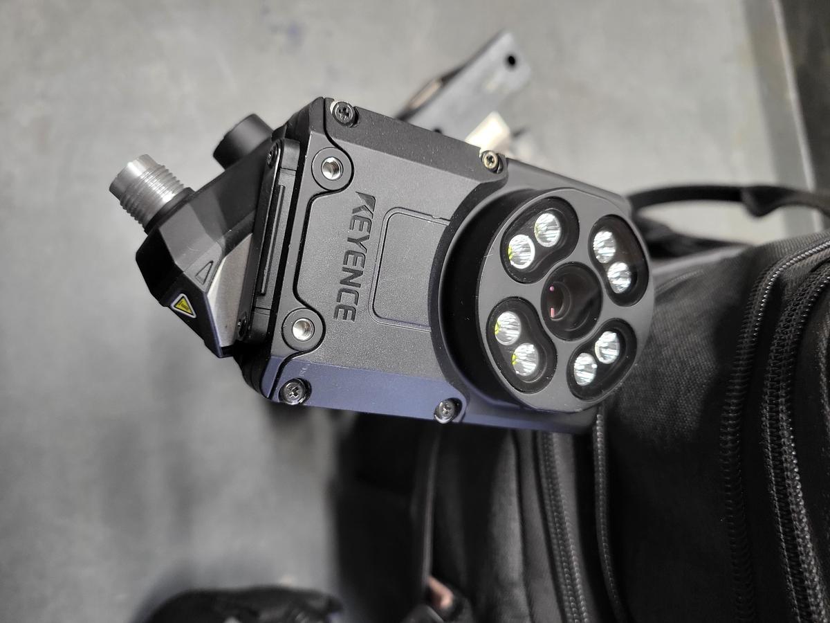 Used Keyence IV3 500MA Smart Vision Camera mounted on arm