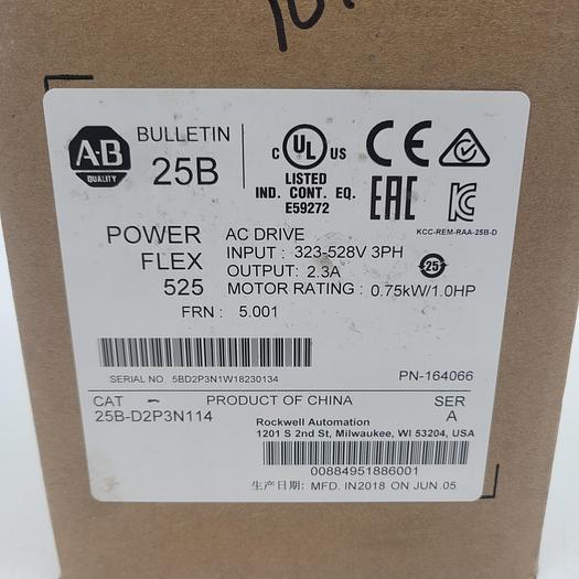 Allen-Bradley Power Flex 525 25B-D4P0N104