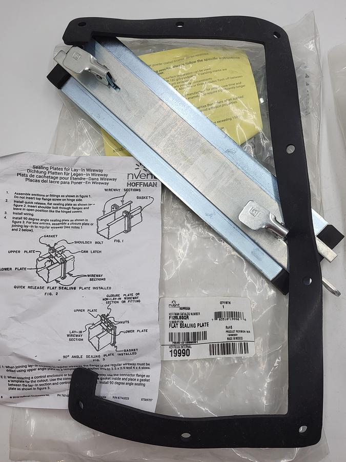 NVENT Hoffman F126LSGQR Quick-Release Flat Sealing Plate *NEW* IN BAG*