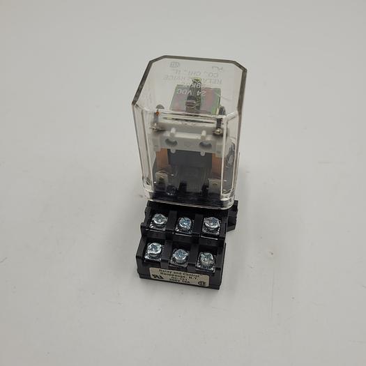 Used 99KUE Relay & Socket base 24VDC