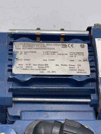 Used SEW EURODRIVE K37DRS71S4BE05HF/TH/DH