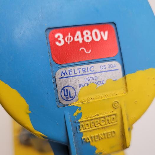 Used MELTRIC Decontactor 30A-50A 33-34043 Receptacle & Square D MANUAL MOTOR STARTING SWITCH*watertight* class 2510