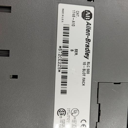 Used Allen Bradley SLC 500 10 slot rack 1746-A10 Ser. B