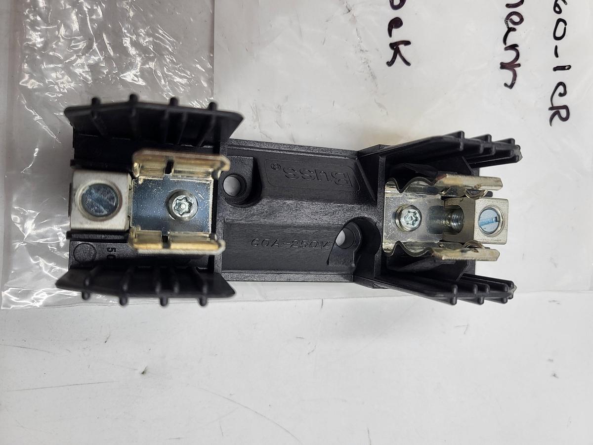 Bussmann Fuseblocks & Holders, CLASS R Series R25060-1CR 1-P, 60A/250V Max