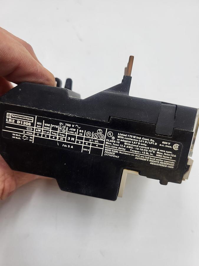 Used Telemecanique LR2 D1306 Solid State Overload Relay