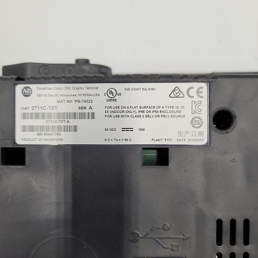 Used AB ALLEN BRADLEY PANELVIEW C600 2711C-T6T