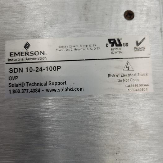 Used Sola power supply SDN 10-24-100P Emerson